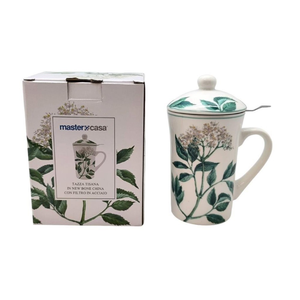 TAZZA TISANA FIORI GREEN CFILTRO